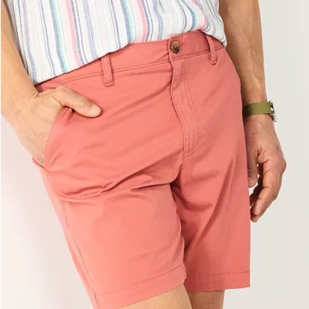 Croft & Barrow Rose Classic Flat-Front Shorts, [Men’s Sz 42] NWT